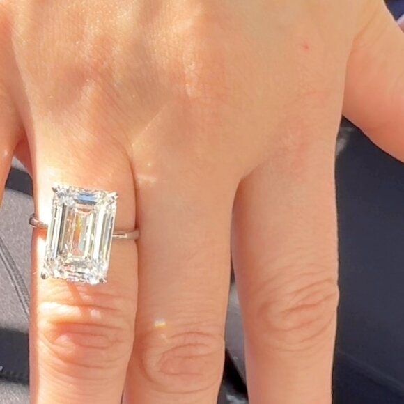 10.55 Carat Emerald Cut Lab-Grown Diamond Ring Diamond Details - Picture 5 of 5